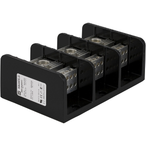 Schneider Electric Power Distribution Block; 760A; 600VAC; 3-Pole; Box Terminals; 2/2 Line/Load Terminal Openings; Panel Mount